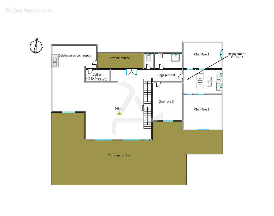 Villa t7 de 211m2 contemporaine avec piscine sous-sol aménagé et chambre indépendante - photo 42