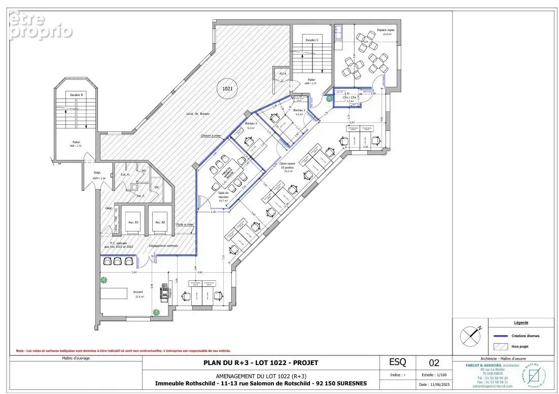 Bureaux à vendre de 2 504 m² divisibles - photo 8