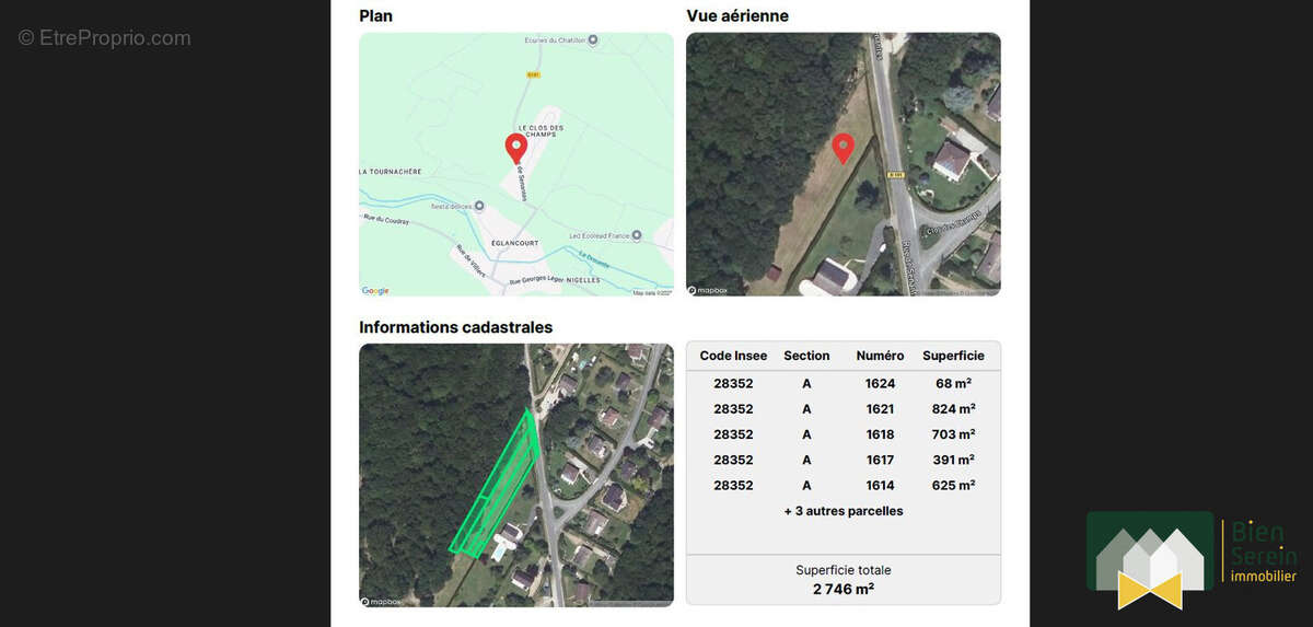 Informations cadastrales - Terrain à MAINTENON