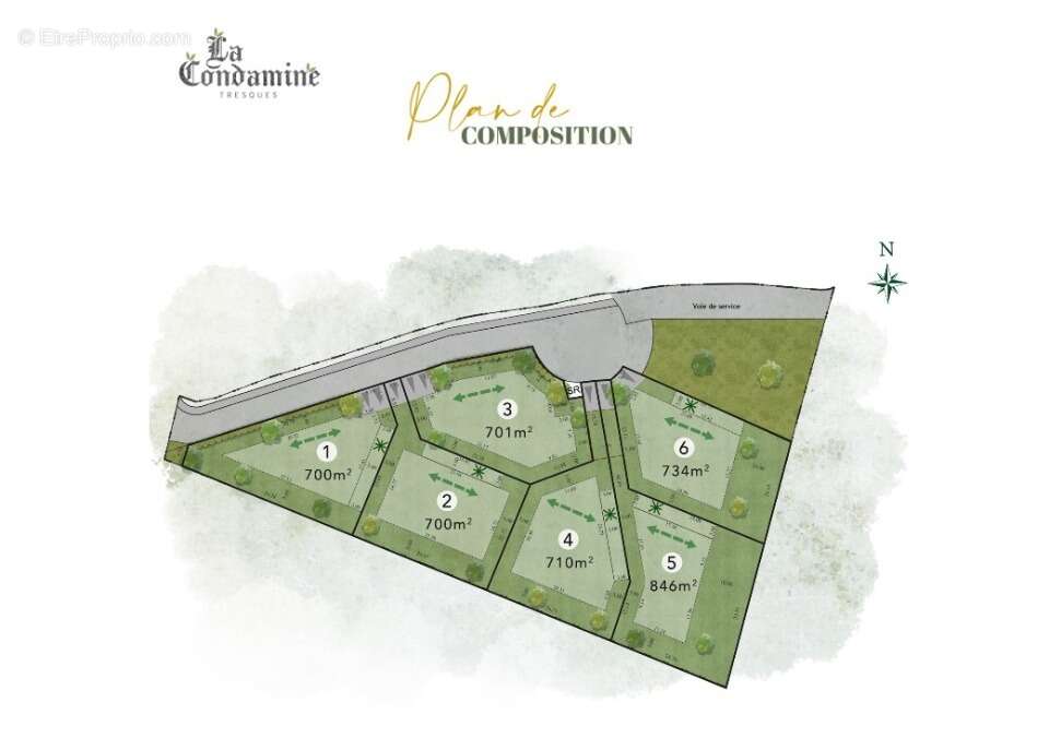 Terrain 700 m² à Tresques  - photo 2
