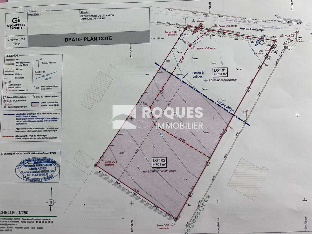 Terrain constructible de 823 m2 non viabilisé - photo 2