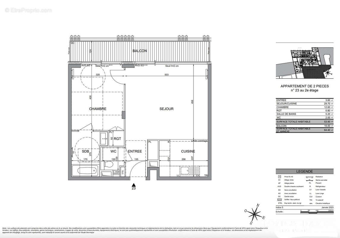 Appartement à PARIS-15E