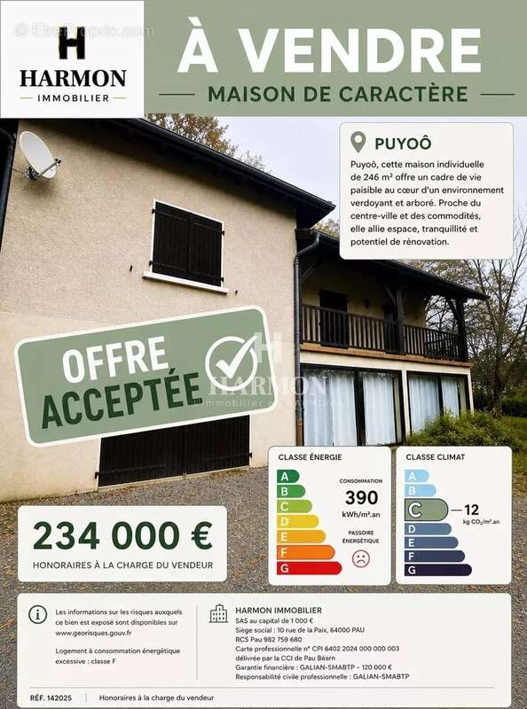 Maison à PUYOO