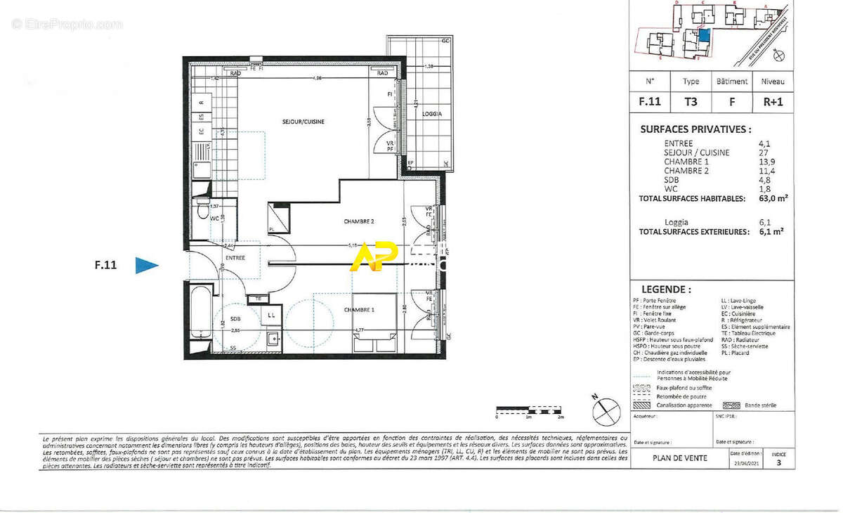 Appartement à SARTROUVILLE