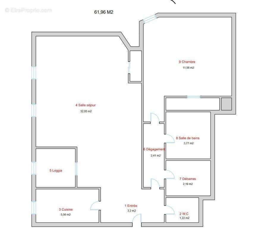 Appartement à PARIS-17E