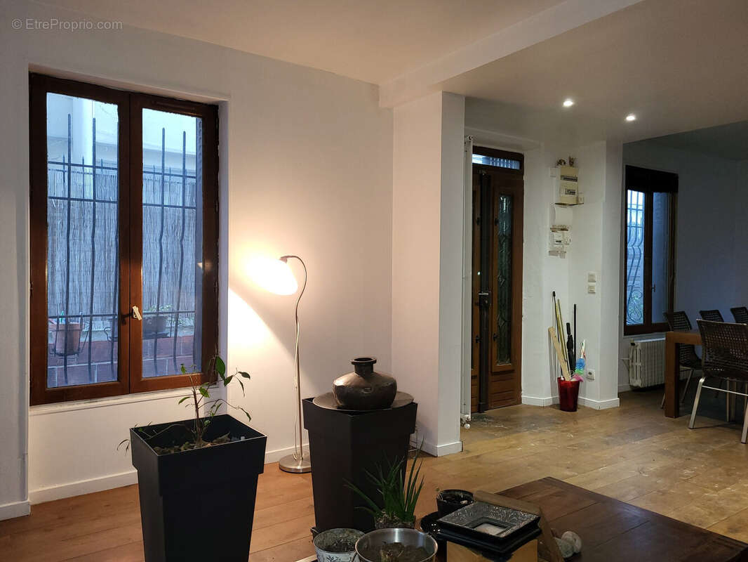 Pièce de vie - côté salon - Maison à ASNIERES-SUR-SEINE