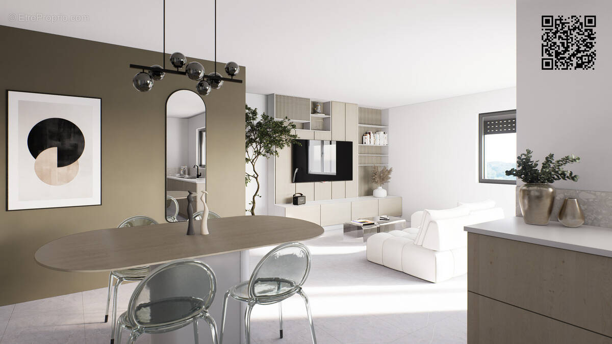 Proposition d'aménagement pièce à vivre - Image non contractuelle -  - Appartement à LONGESSAIGNE