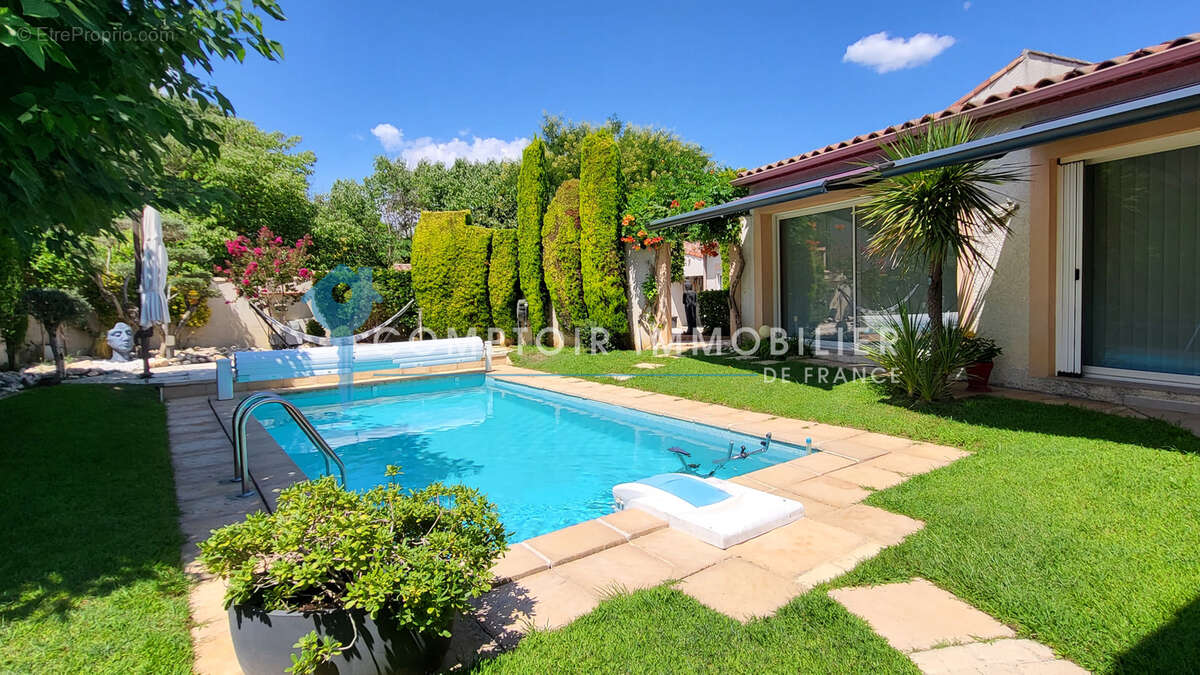 DPT GARD (30), à vendre, secteur PARIGNARGUES, maison de 181m2 habitables, de plain-pied, type 5, piscine, jar - photo 2