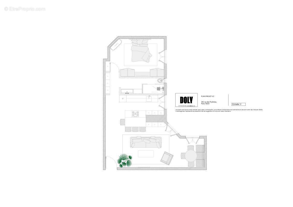 Appartement à PARIS-20E