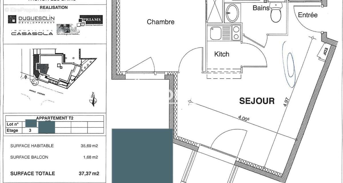 Spécial investisseur – studio lmnp sous bail commercial à thonon-les-bains location meublée -    résience carré d'or - appart'ci - photo 2