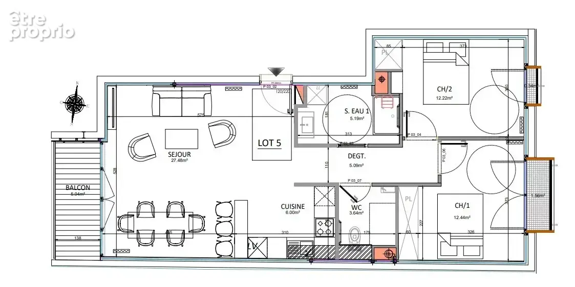 Appartement T3 de 72m2 avec 3 balcons - Programme Neuf livr. - photo 2