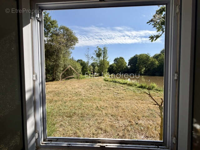 Plan d'eau avec un espace arboré et un chalet - photo 4
