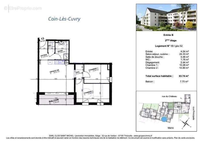 Appartement à COIN-LES-CUVRY