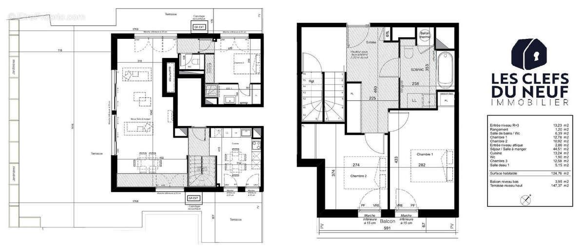 Appartement 5 pièces de 126m² + 150m² de Terrasse + 2 Parkings sous-sol ! Cote Pavée - photo 14