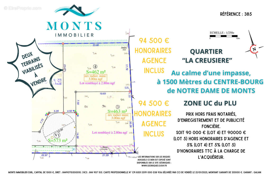 Terrain à NOTRE-DAME-DE-MONTS