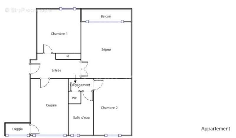 Brest le guelmeur appartement 3 pieces avec ascenseur et petite vue mer - photo 15