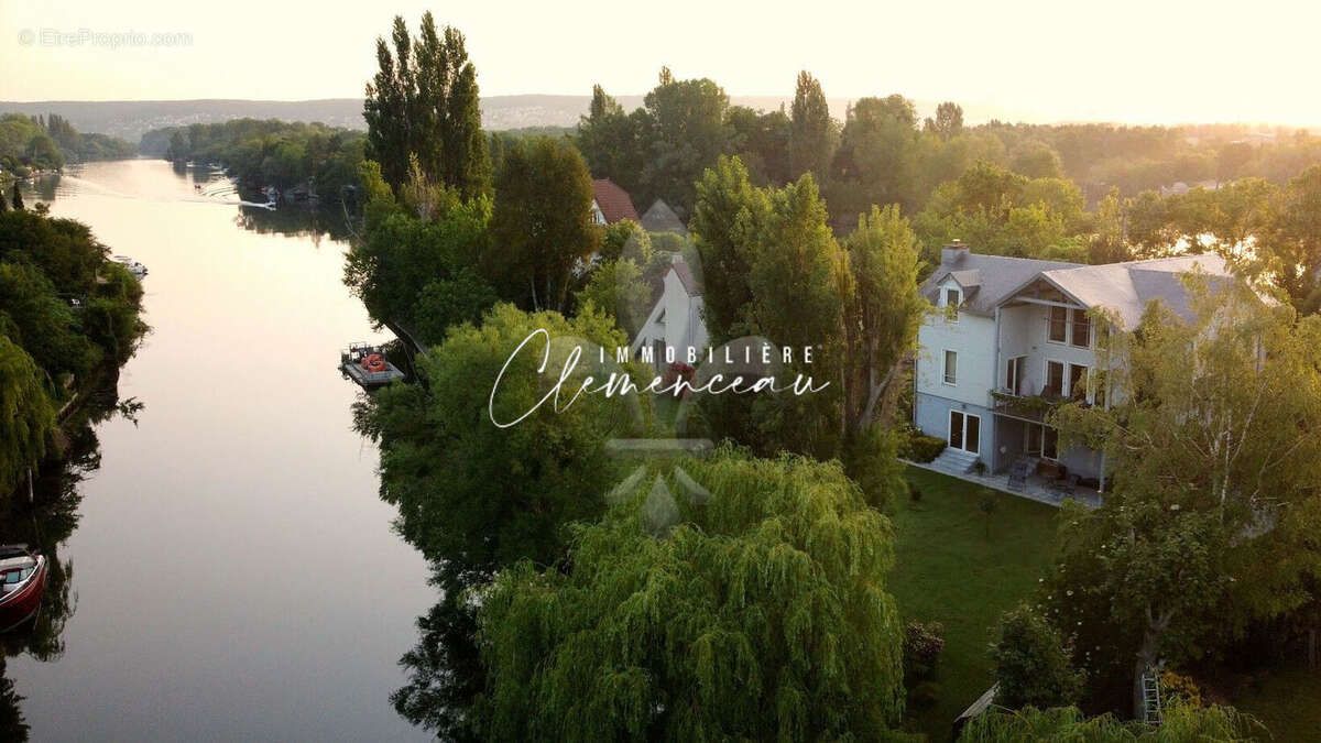 Île de Villennes - Environnement privilégié avec ponton et accès privatif à la Seine - photo 17