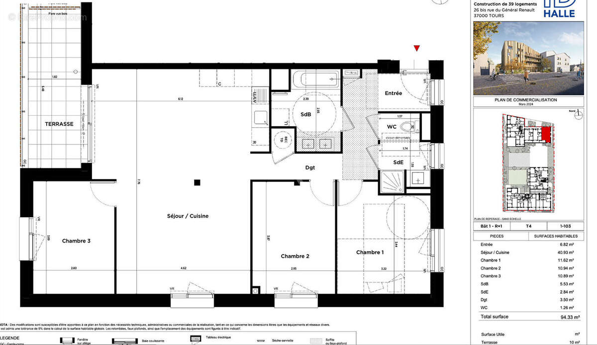 Appartement à TOURS