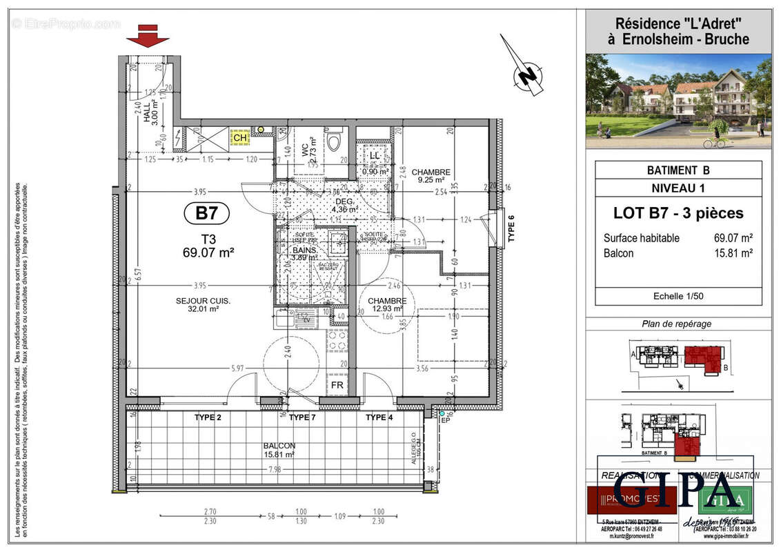 Appartement à ERNOLSHEIM-BRUCHE