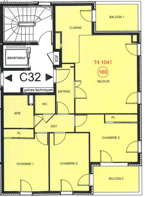 Appartement T4 de 81,99 m2 avec garage, balcons et vue dégagée   Dernier étage avec ascenseur - photo 15