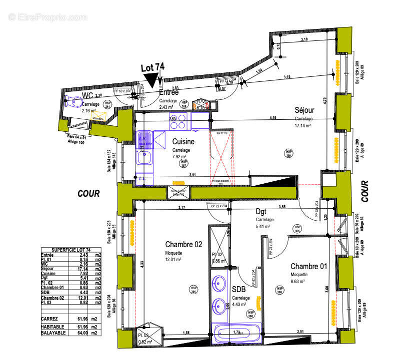 Appartement à LYON-2E