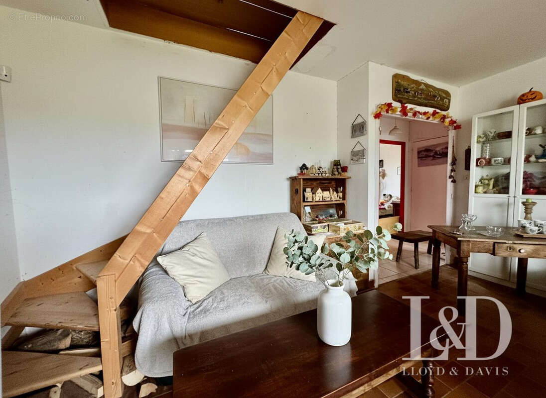 Salon avec accès aux combles - Maison à ROMANS-SUR-ISERE