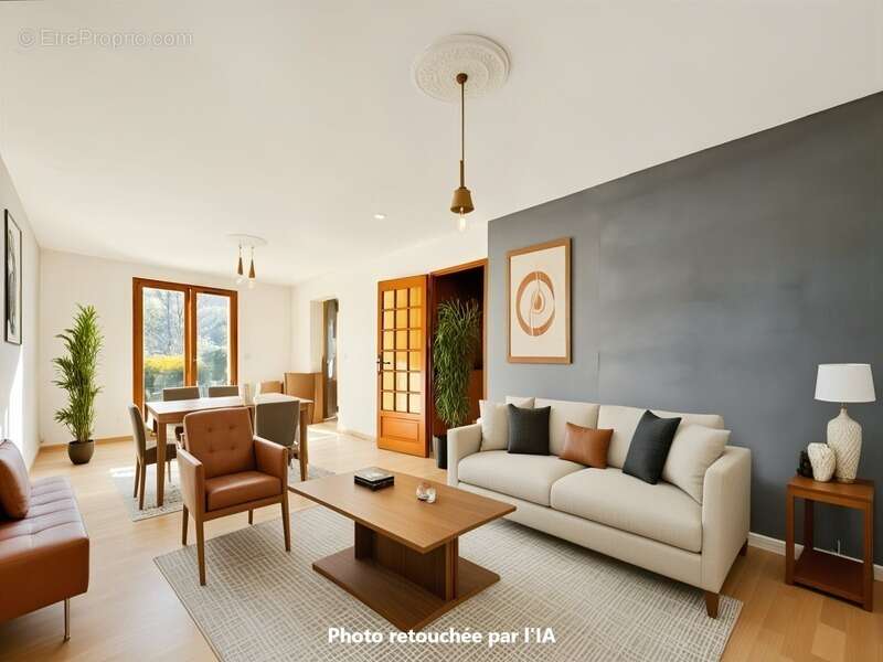 Maison avec jardin SANS VIS-À-VIS – centre village – 2 ch + bureau - photo 3
