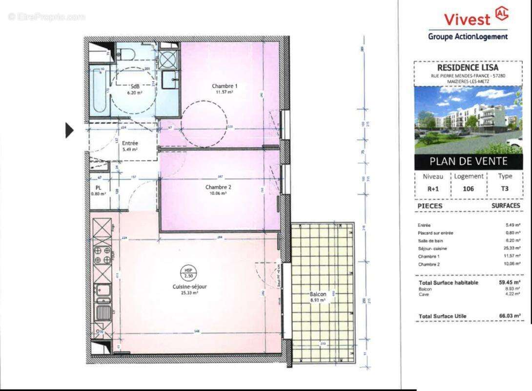 Appartement à MAIZIERES-LES-METZ