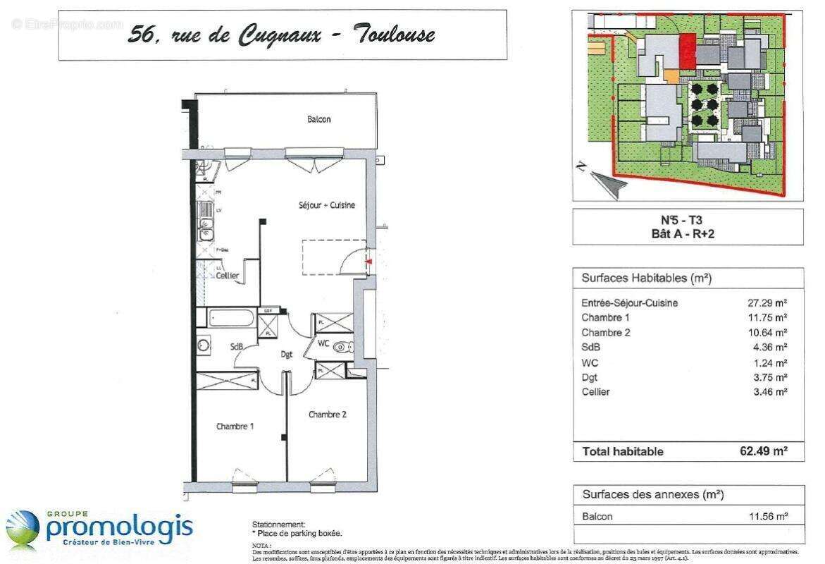 Appartement à TOULOUSE