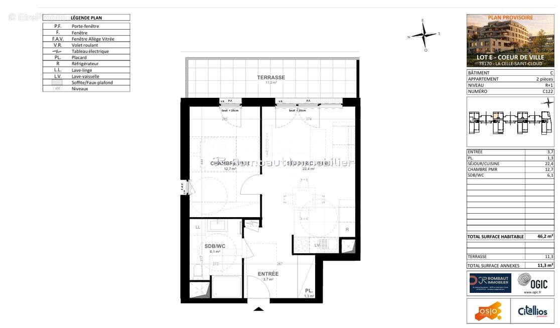 Appartement à LA CELLE-SAINT-CLOUD