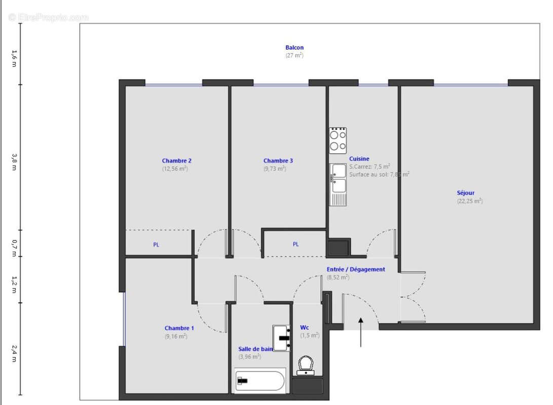 Nice - lanterne - 4 pieces -  75,5 m2 - vue mer - photo 18