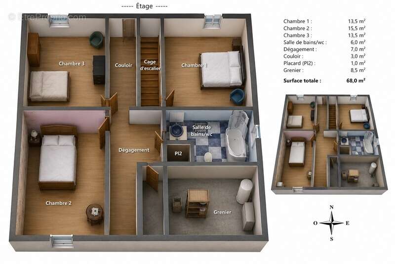  ensemble immobilier : maison 4 ch + garage atelier – idéal artisan ou projet mixte – secteur ferrieres - photo 17
