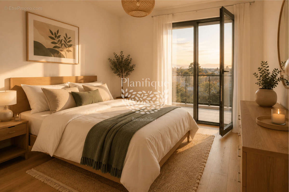 Grand T4 lumineux avec balcon & 2 parkings   Thonon-les-Bains, vue lac - photo 7