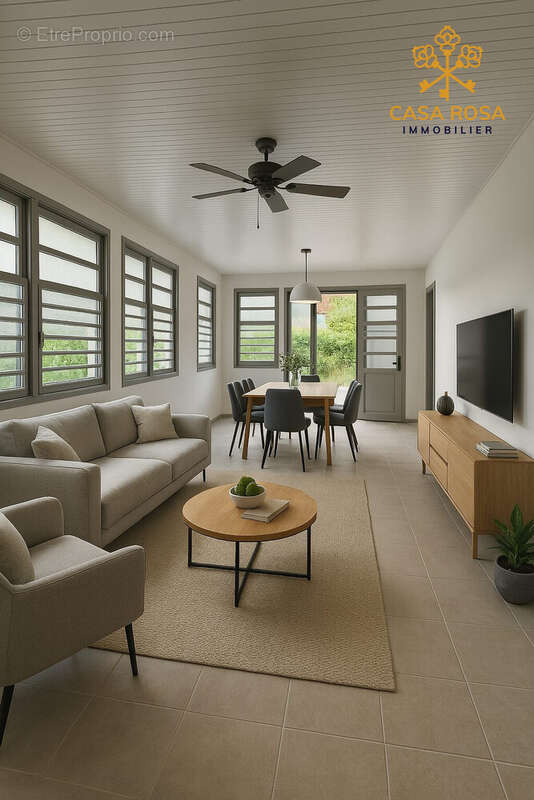 Projet 3D SALON - Maison à LA TRINITE