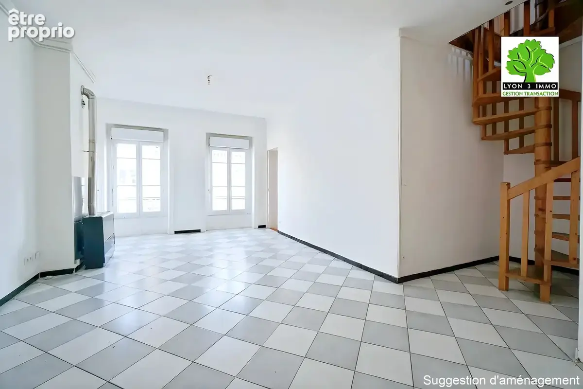 Lyon 3 Guillotière Duplex T4  en dernier étage - photo 2