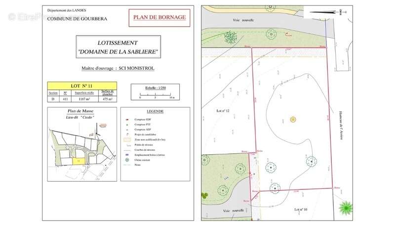 Terrain de 1 187 m² - Gourbera - calme, nature, exposition Sud et libre de constructeur - photo 3