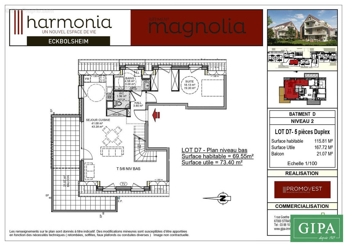 Appartement à ECKBOLSHEIM