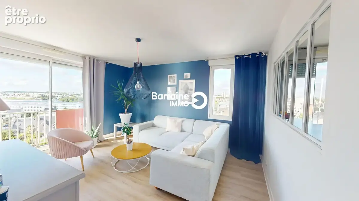 A Vendre Brest Kerichen Appartement T3 60m² 2 Chambres Ascenseur Stationnement Balcon Vue Dégagée - photo 2