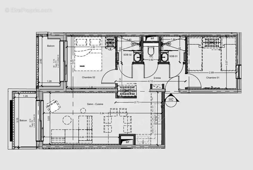 Appartement à LES ALLUES