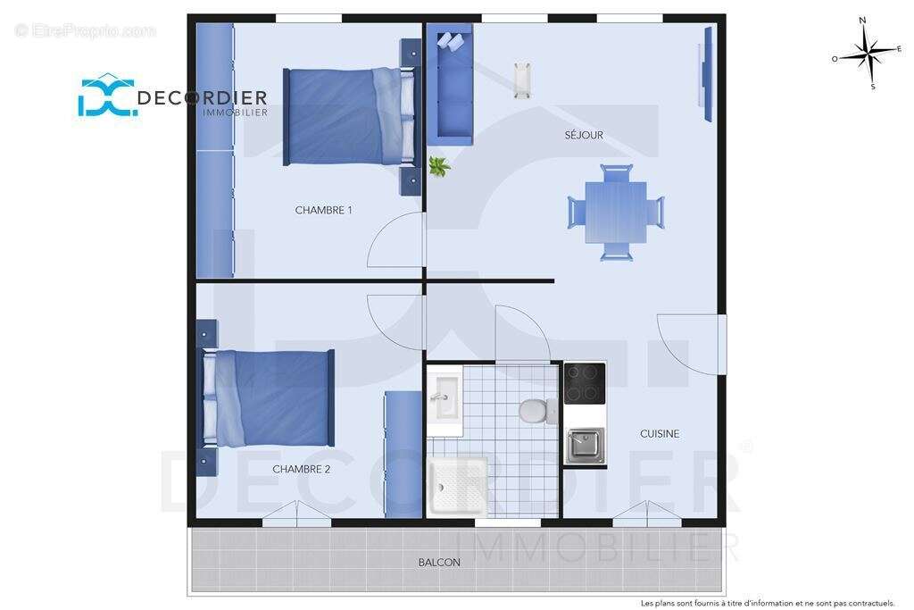 Thonon-les-bains appartement t3  59 m² - photo 2
