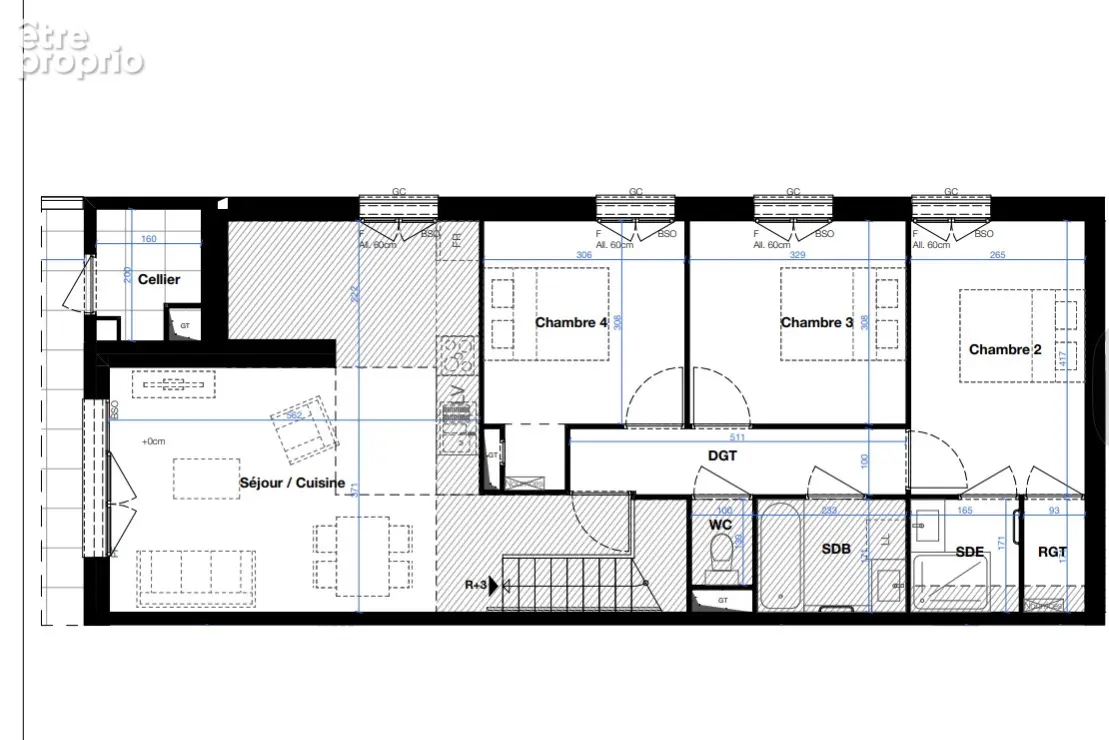 BRON Appartement T5 101m² duplex + terrasse  48m² - photo 6