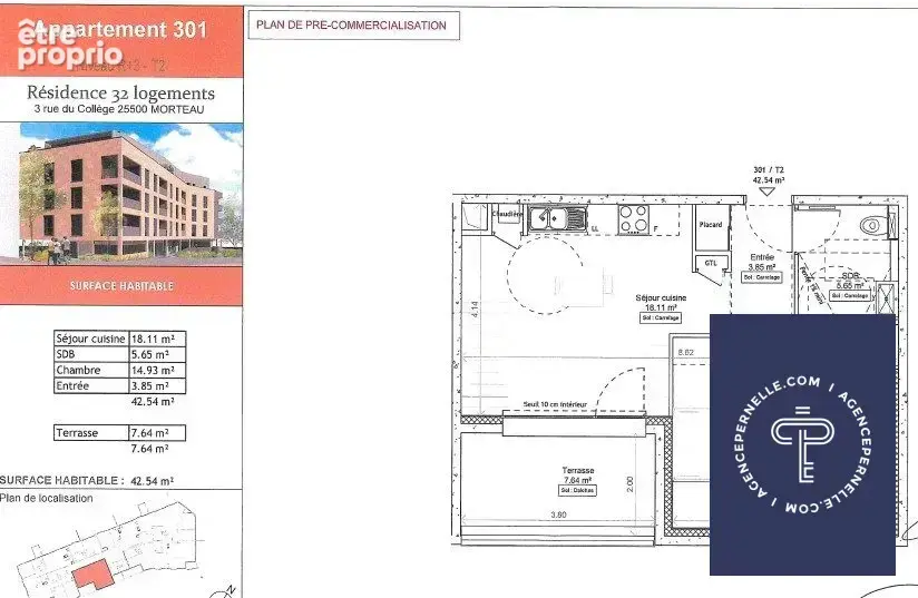 Appartement 43 m² à Morteau  - photo 4