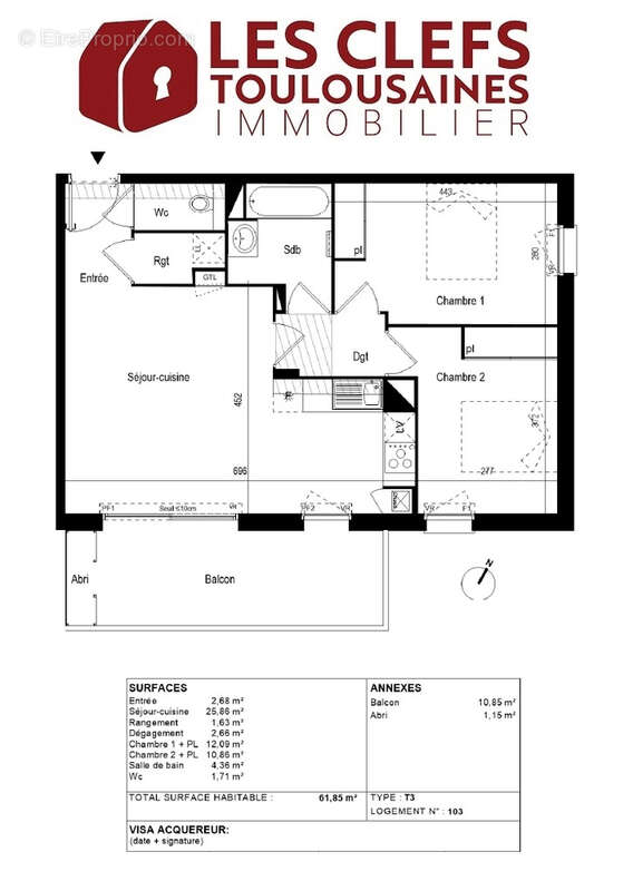 Appartement à COLOMIERS