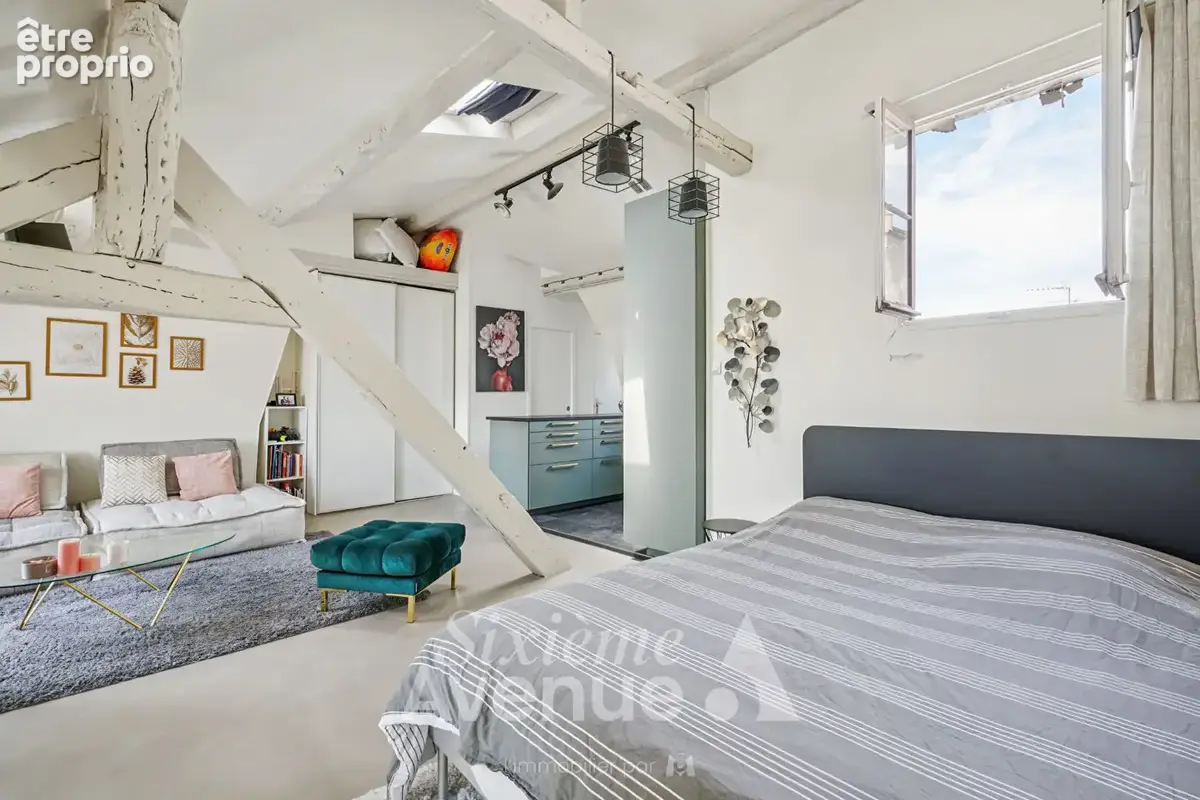 Rue saint-antoine - dernier etage - vues - 35.16 m² loi carrez - 44.98 m² au sol - photo 6