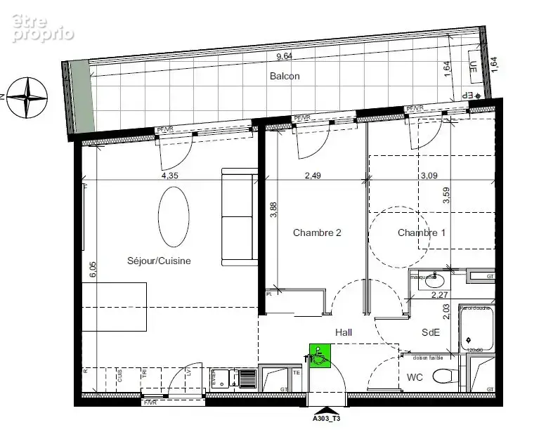 Appartement 3 pièces 63 m² à vendre à Cagnes-Sur-Mer (06800) - photo 3