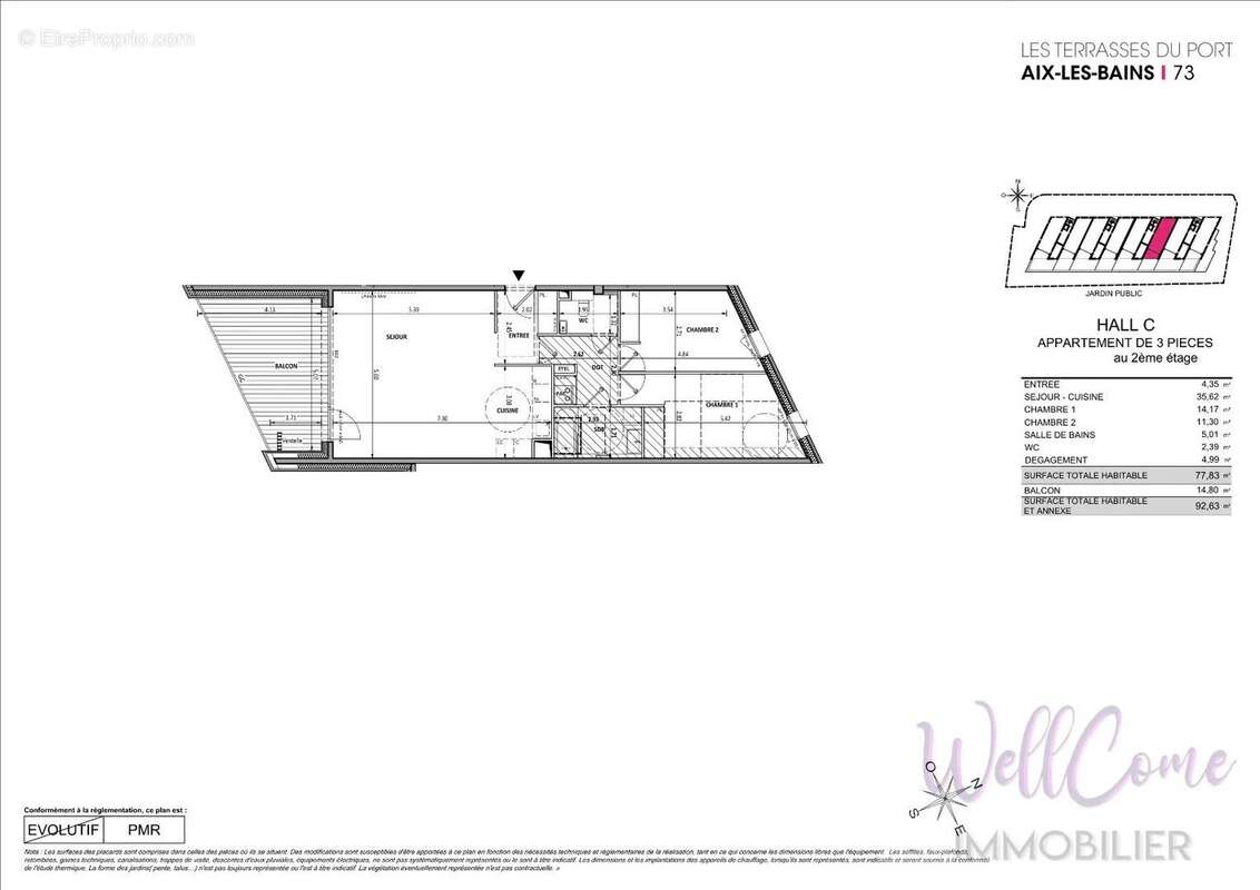 VEFA - Appartement T3 de 77m² avec garage double et cellier à Aix-Les-Bains ! - photo 4