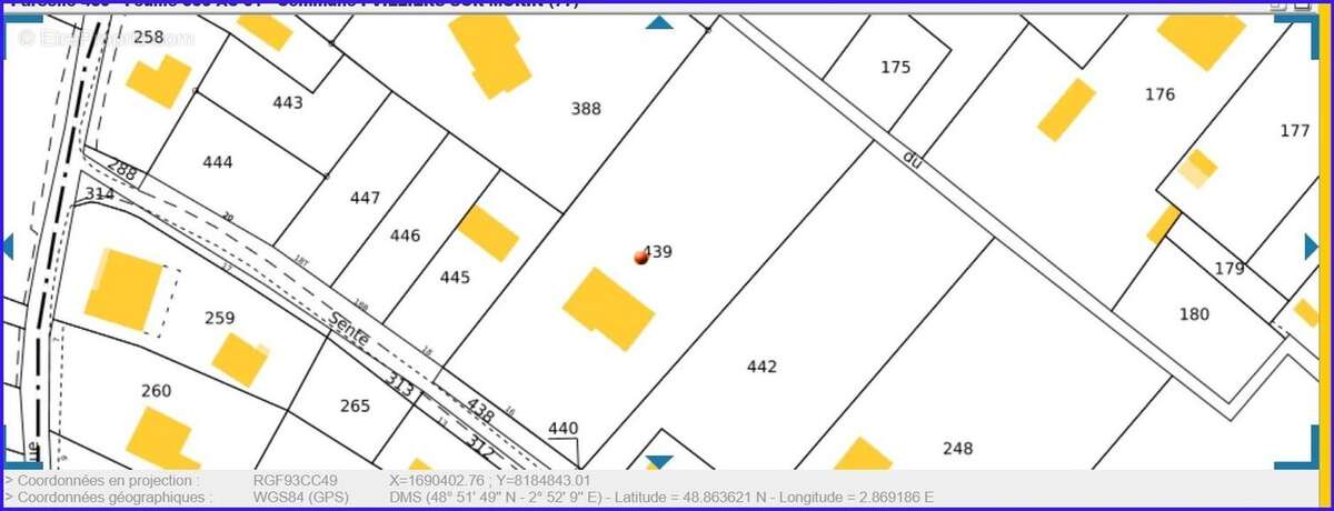 Terrain à VILLIERS-SUR-MORIN