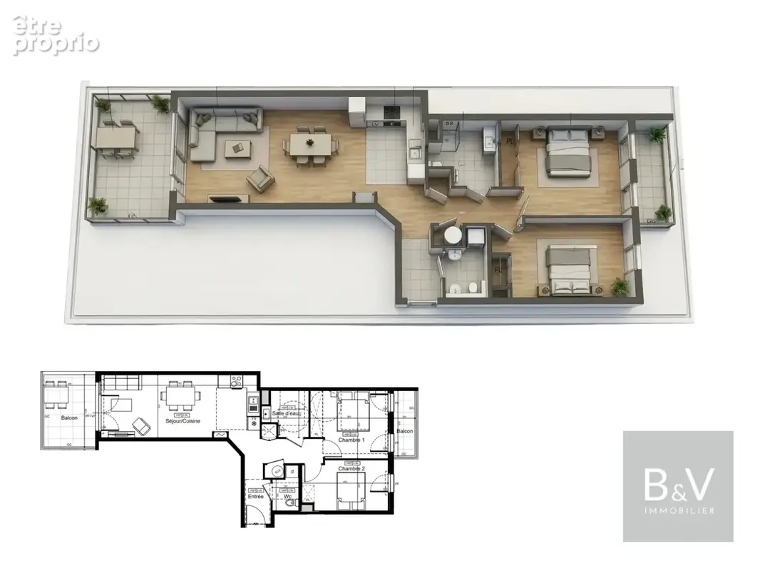 Mouans-Sartoux – Appartement 3 pièces de 63 m² avec deux balcons et deux parkings - photo 5