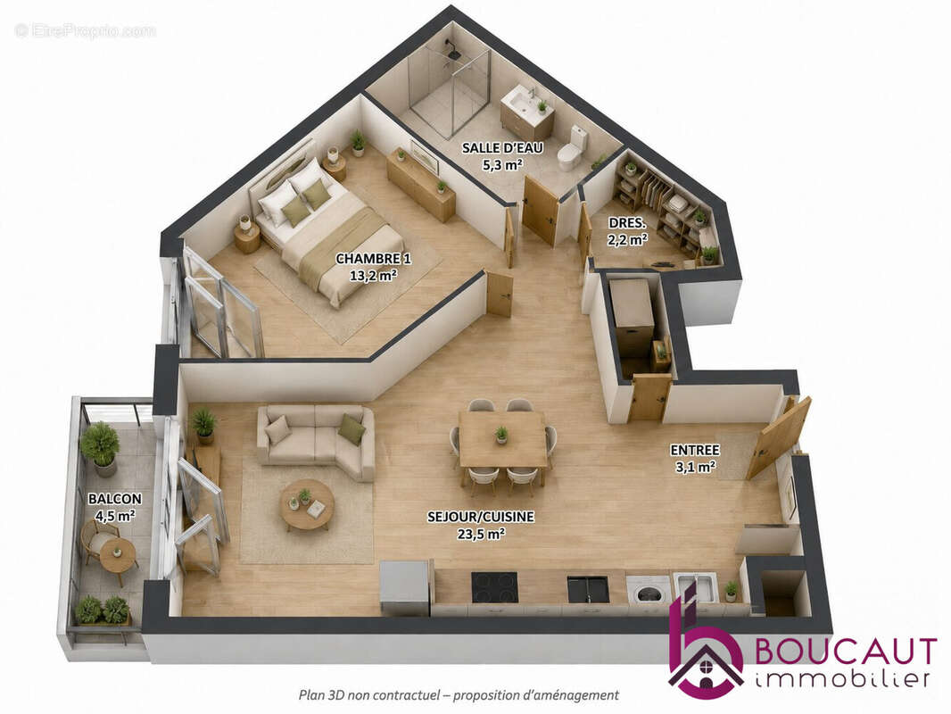 Appartement 46 m² à Clamart  - photo 9