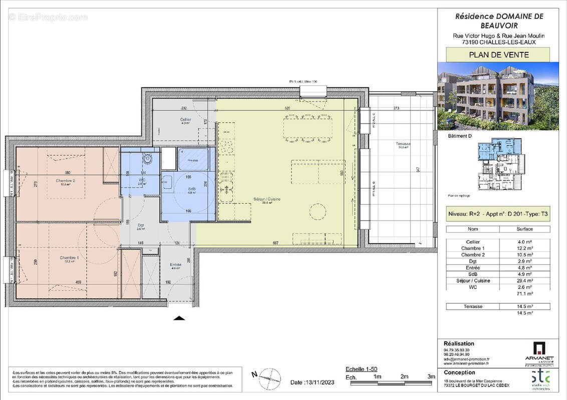 Appartement à CHALLES-LES-EAUX